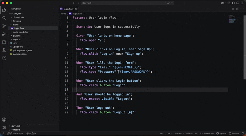 Running your first Flowstride automation
